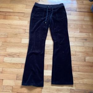 Juicy couture black velour pants